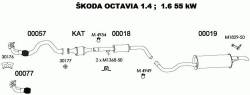 koda  Octavia 1.4; 1.6 55kw rezontor